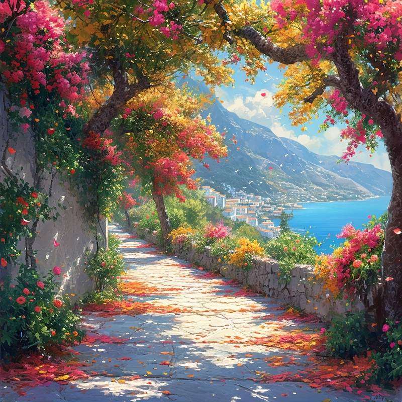 Mediterranean landscape online puzzle