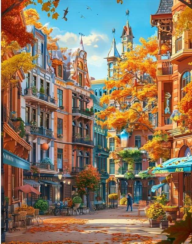 the charms of autumn in the city jigsaw puzzle online