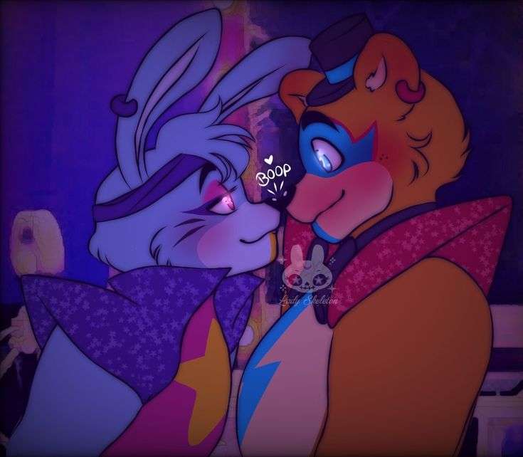 FNAF | Glamrock Bonnie x Glamrock Freddy rompecabezas en línea