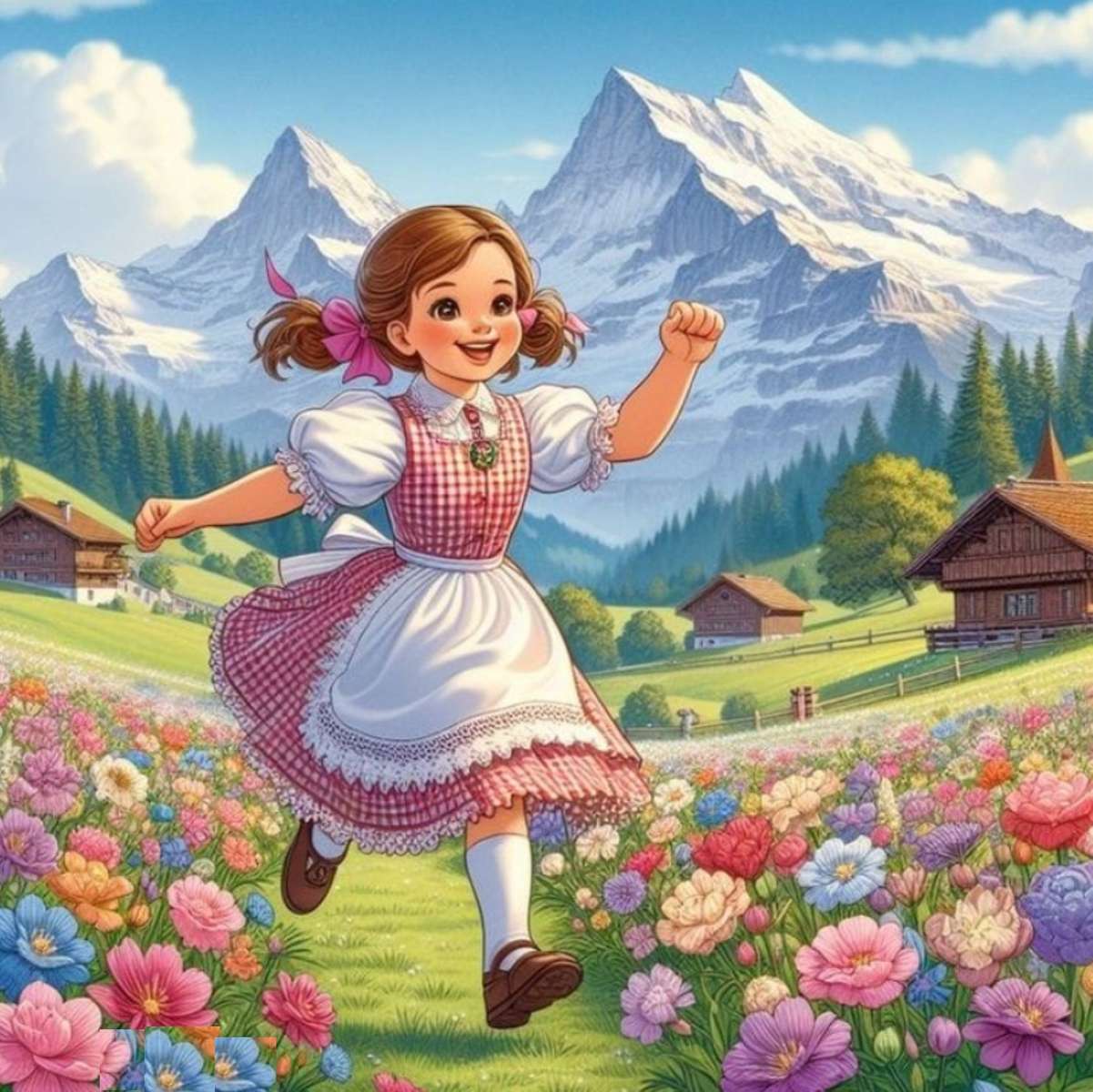 Fata din Alpi jigsaw puzzle online