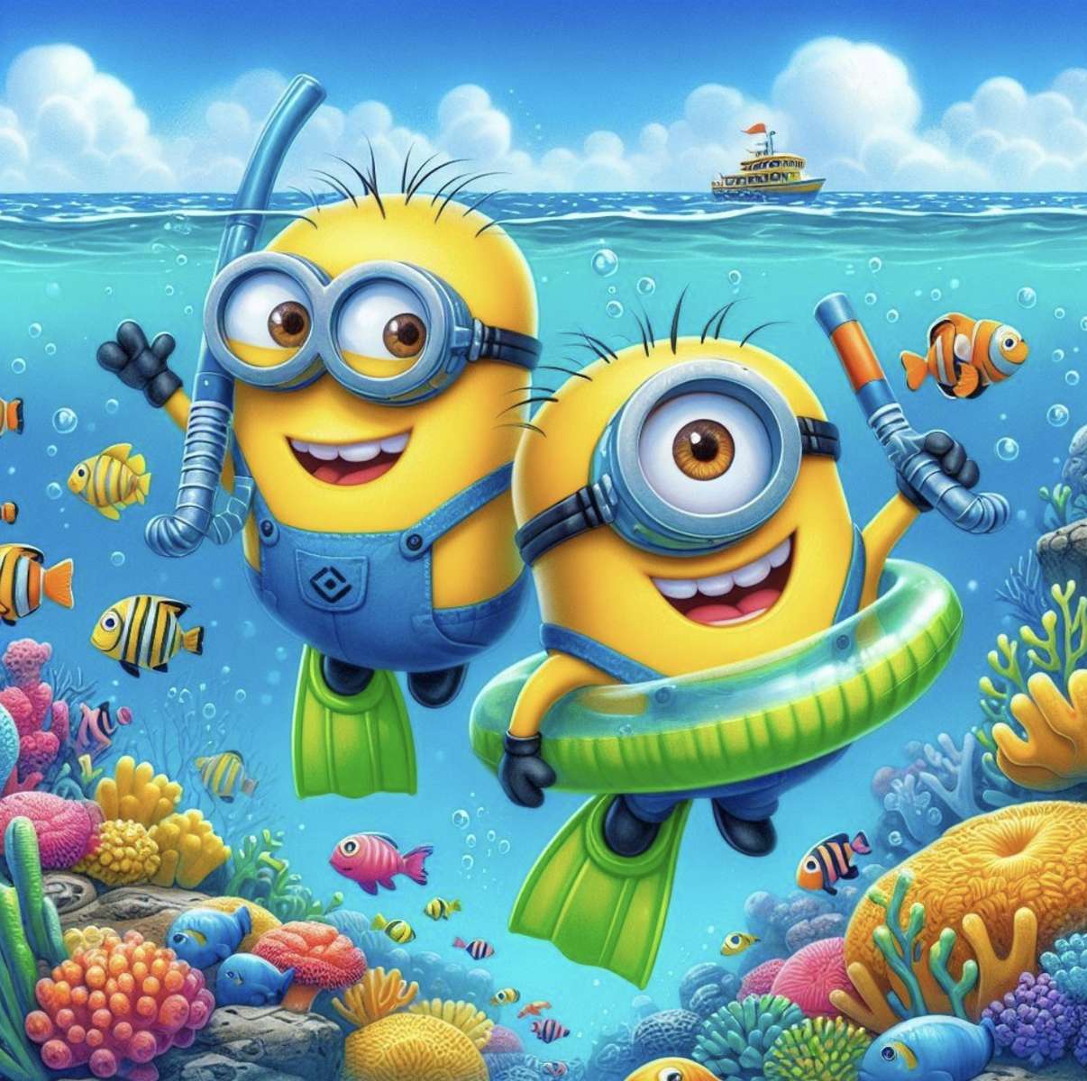 Minionii puzzle online