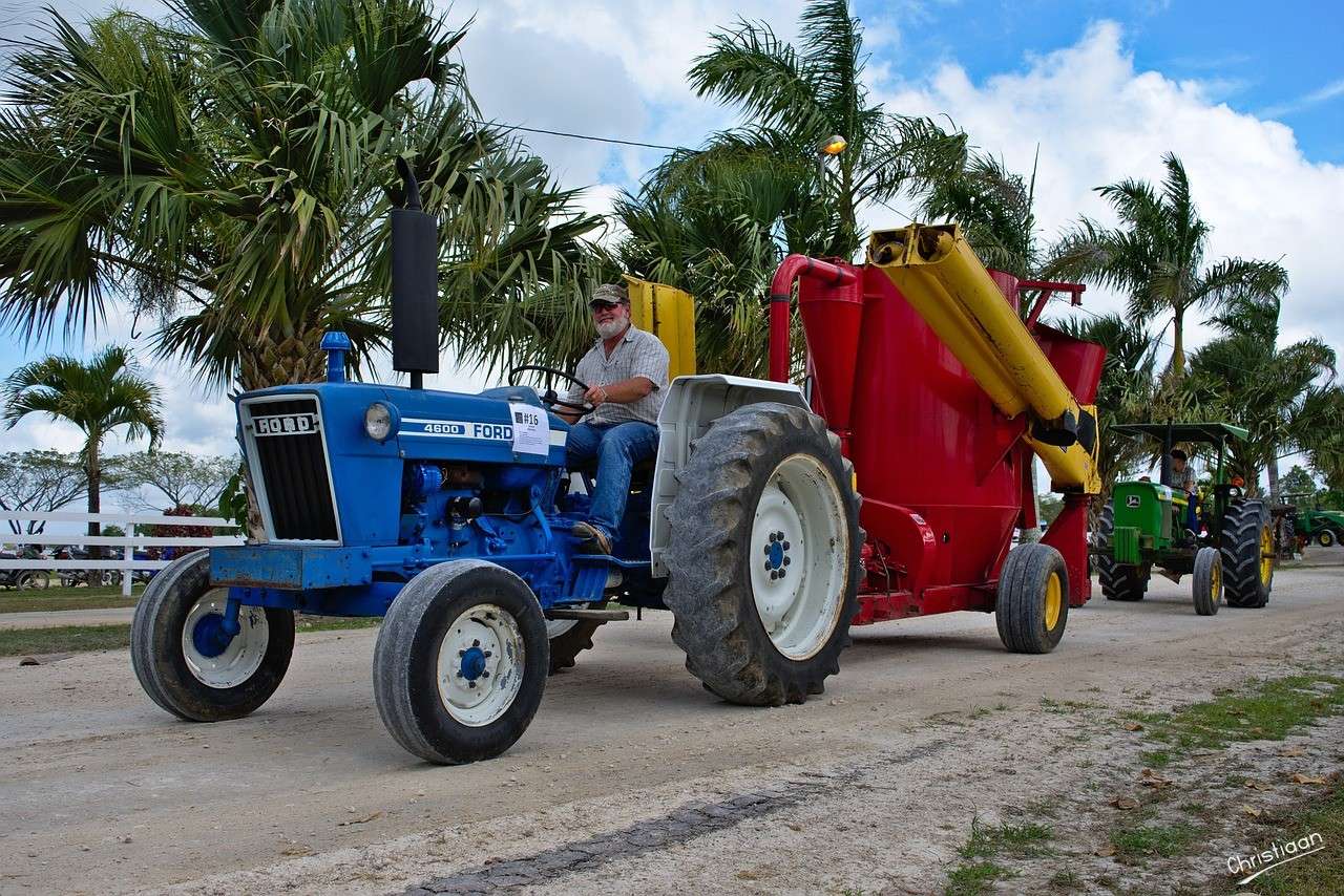 Traktor, utánfutó, mezőgazdasági kellékek kirakós online