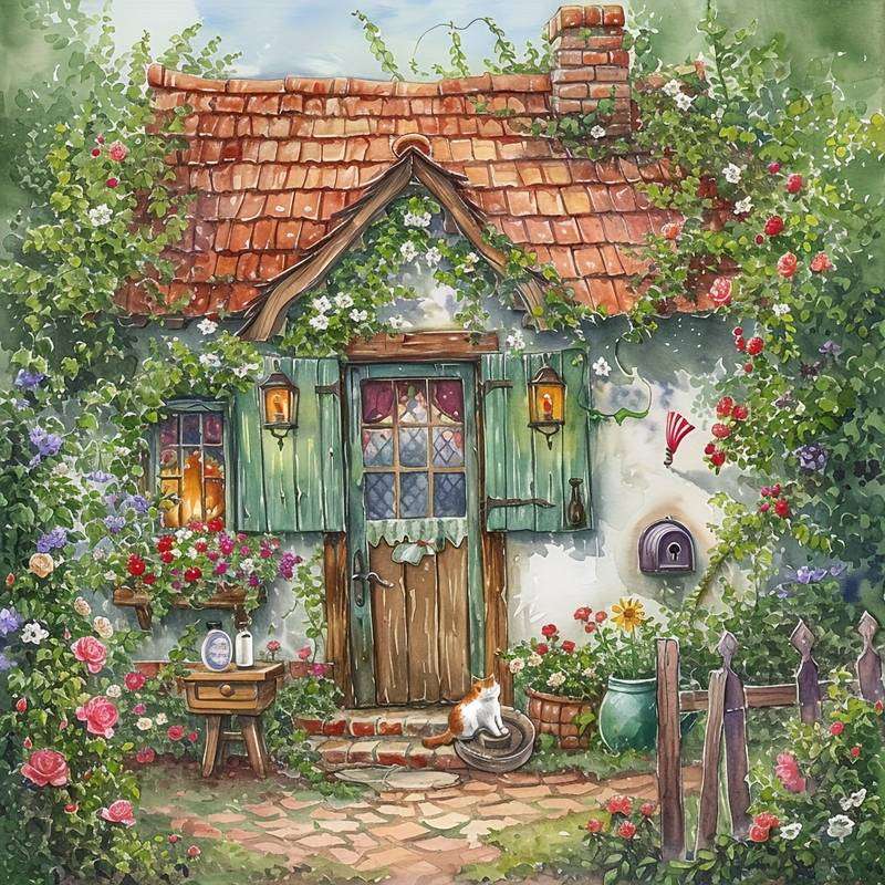 casa misteriosa nel giardino puzzle online