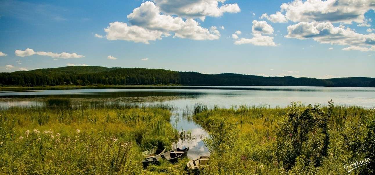 Landskap, sjö, Arakul, natur. Pussel online