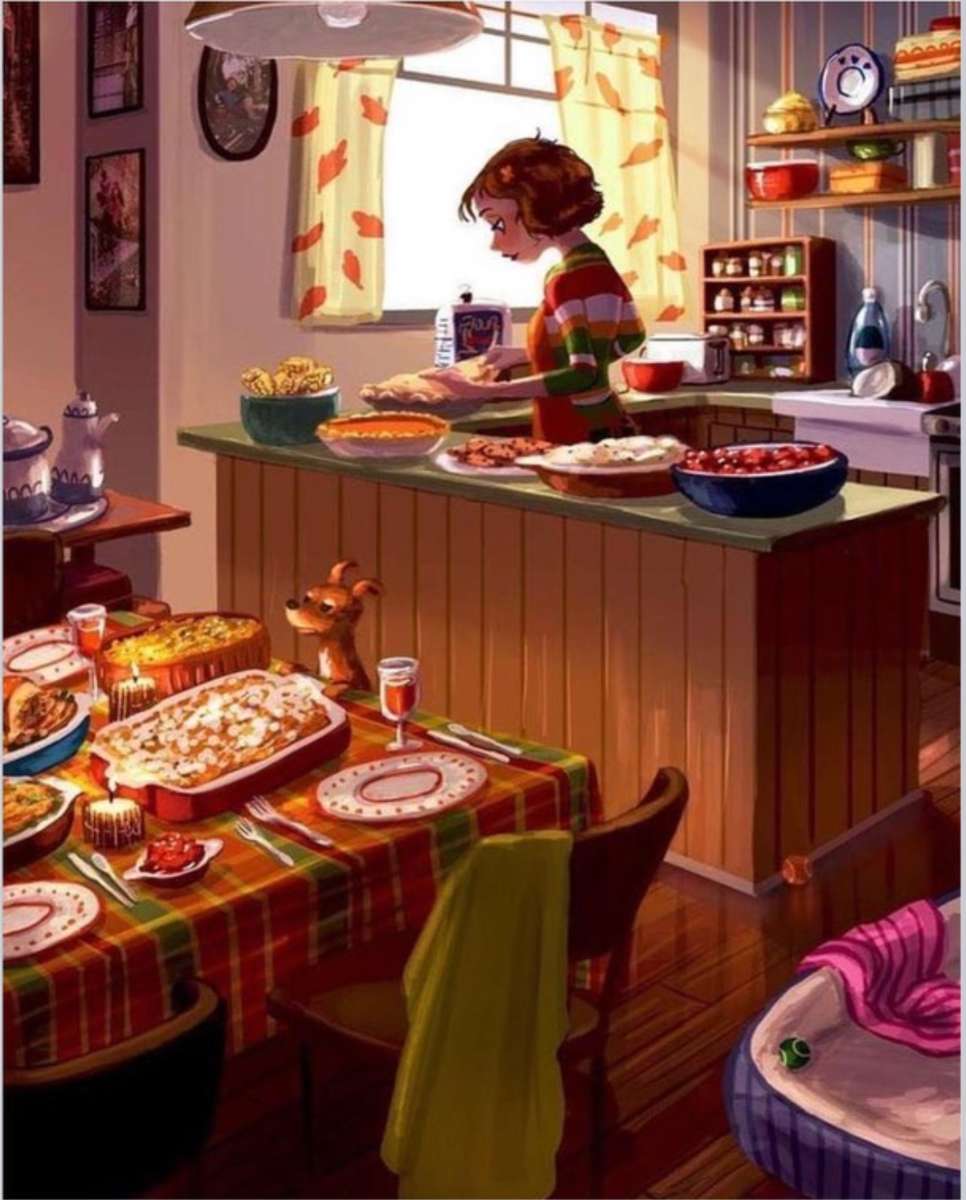 Busy in the Kitchen online puzzle