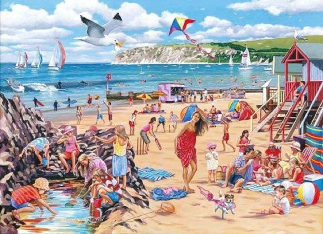 S'amuser sur la plage puzzle en ligne