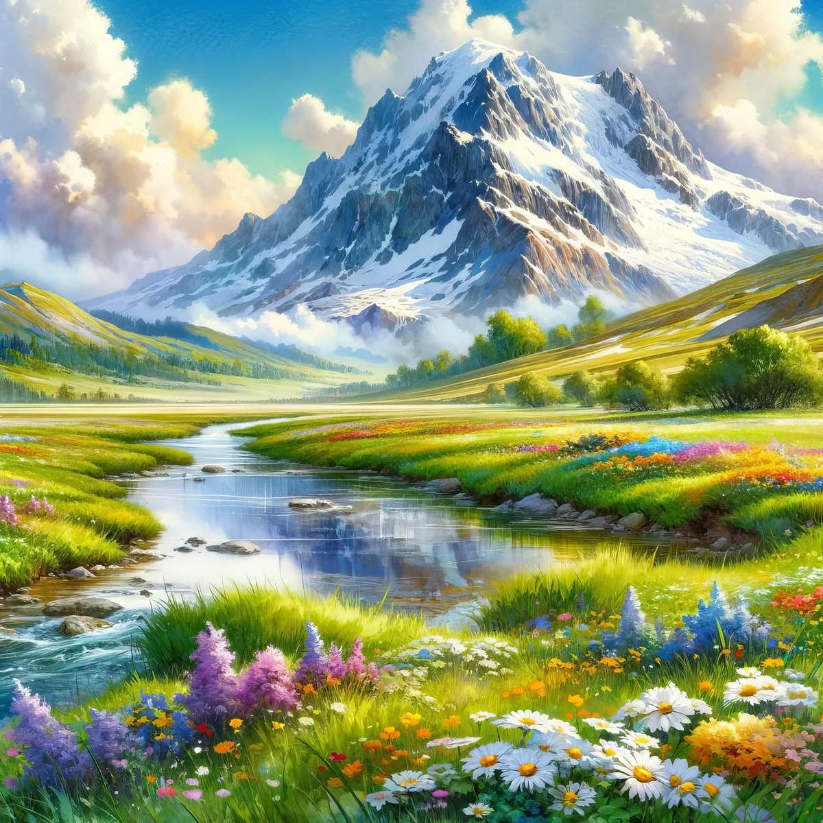 Frühlingsberg Puzzlespiel online