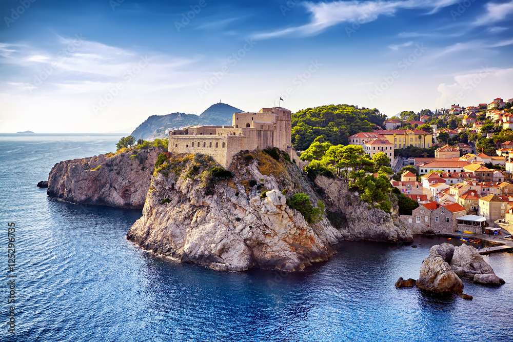 Fort Lovrijenac i Dubrovnik, Kroatien pussel på nätet