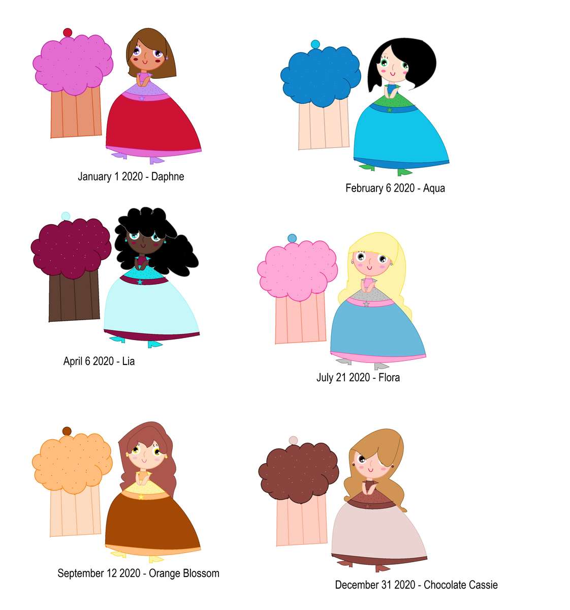 Cupcake Dolls Serie 1 – 2020 YouLoveit-Namen Online-Puzzle