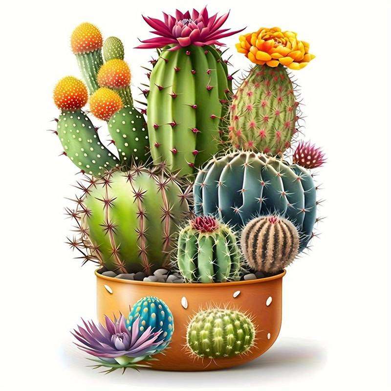 cactusi infloriti colorati jigsaw puzzle online