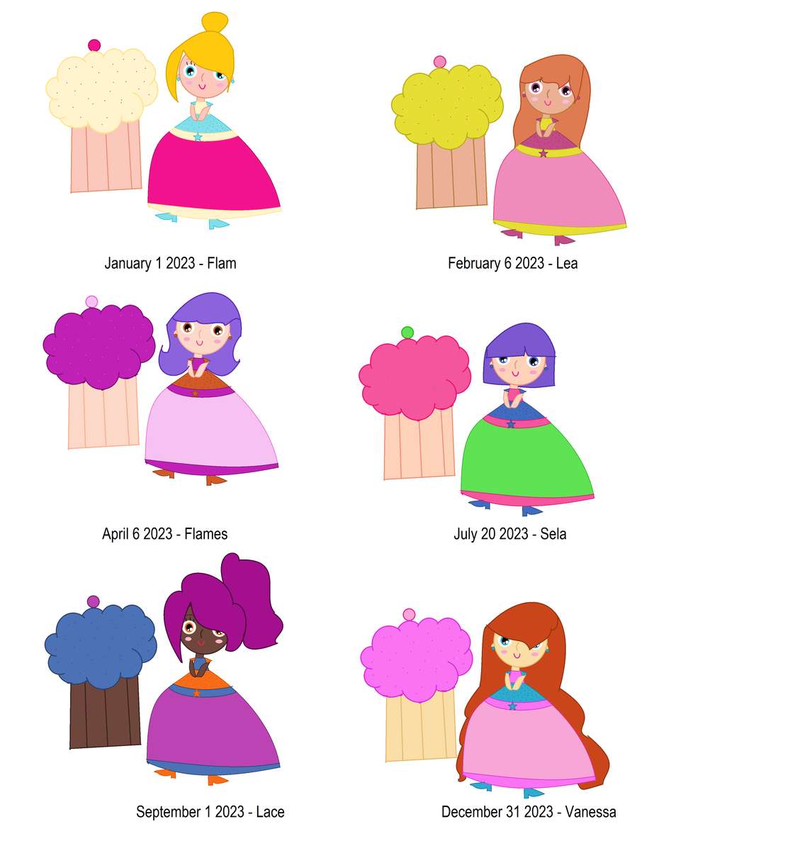 Cupcake Dolls Seria 4 - 2023 Nume 1 puzzle online