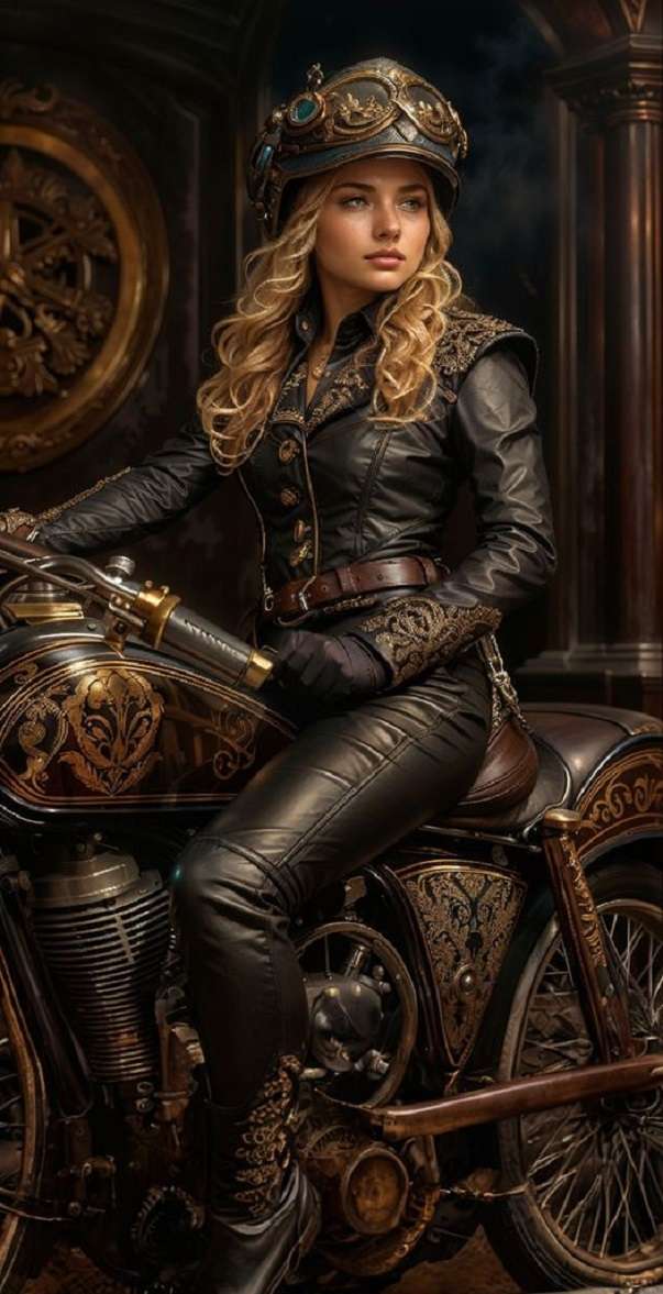 blond steampunk dívka online puzzle