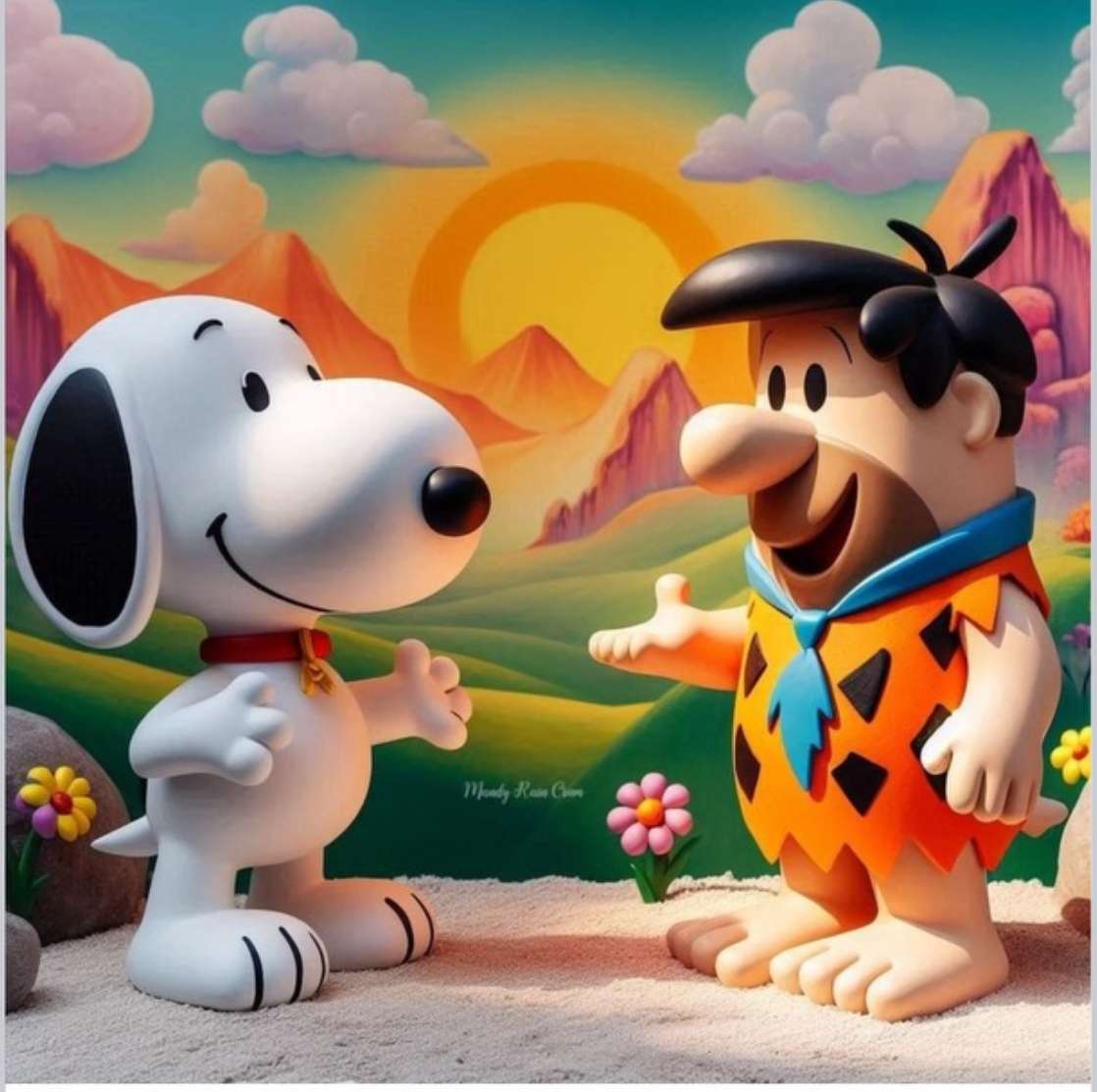 Ο Snoopy και ο Barney Confer παζλ online