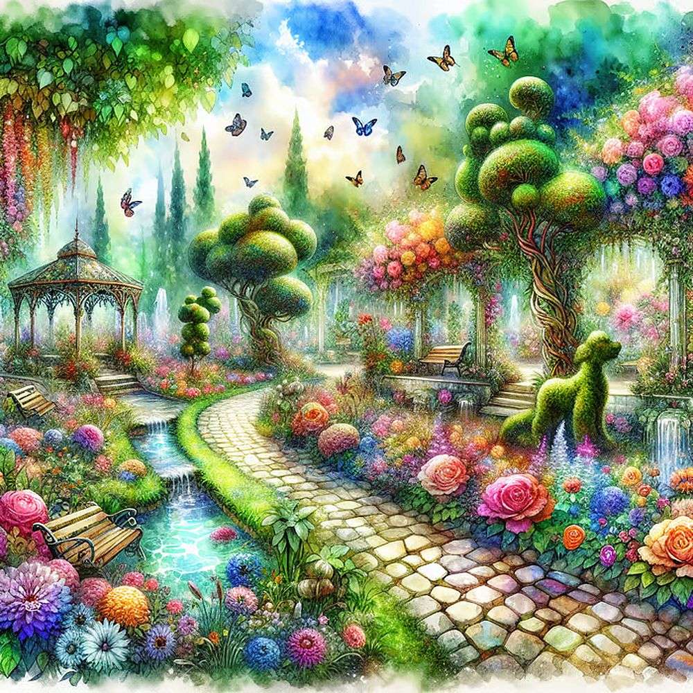 Grădina capricioasă jigsaw puzzle online