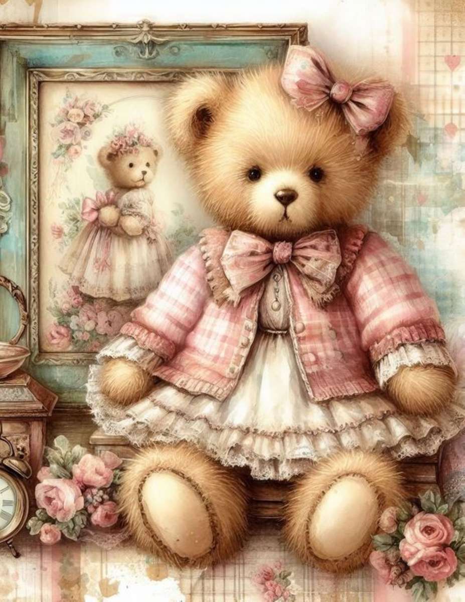 a pretty teddy bear online puzzle