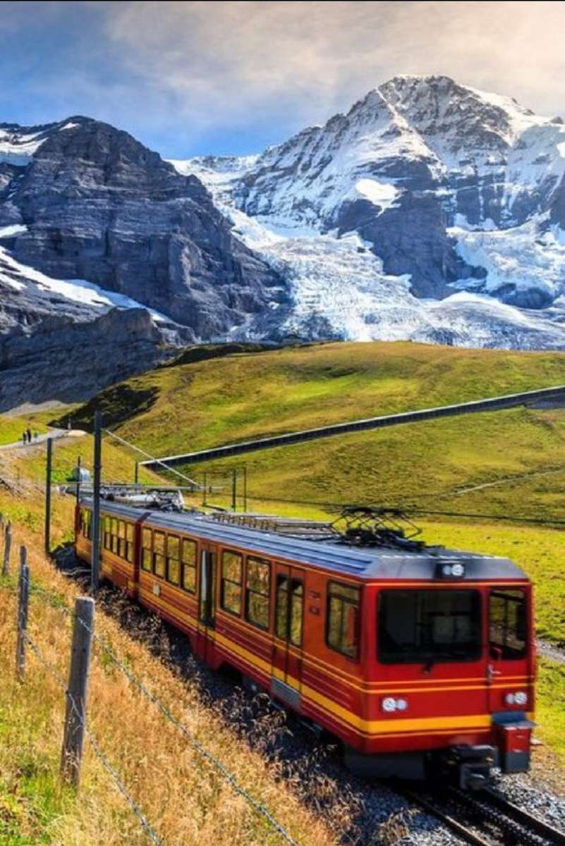 Trem Ferroviário Alpes Suíça puzzle online