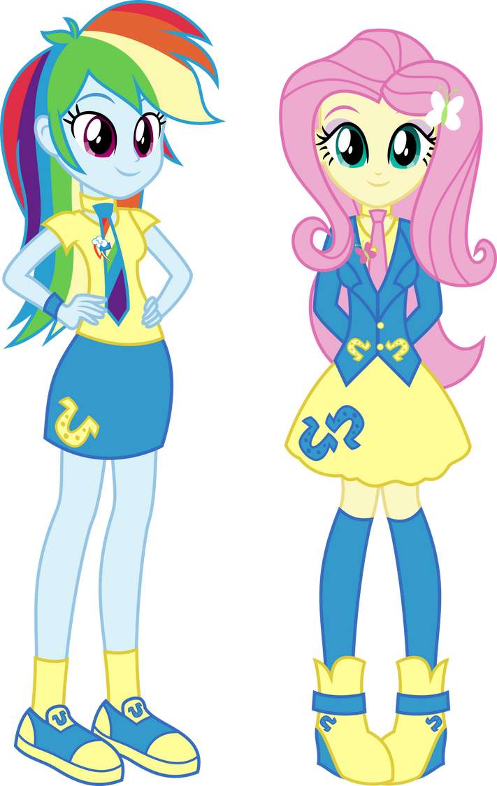 MLP EQG RAINBOW DASH ÉS FLUTTERSHY kirakós online