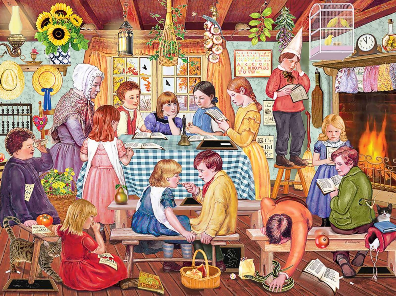 Reading books together jigsaw puzzle online