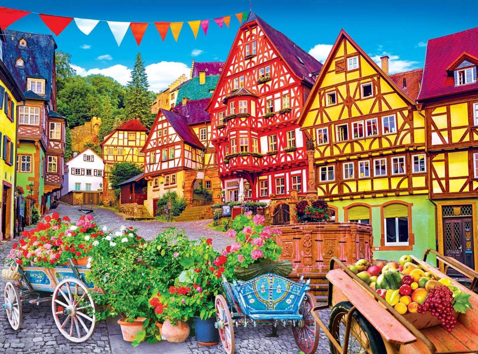 A colorful European city jigsaw puzzle online