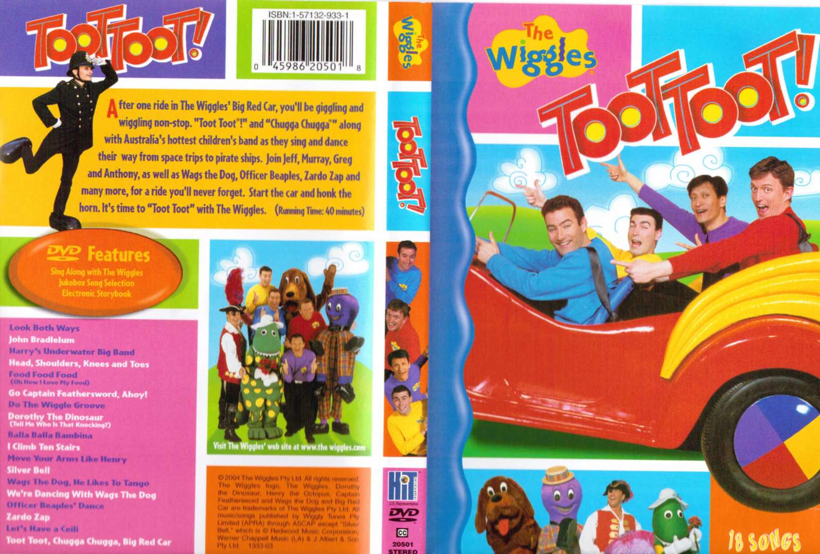 Toot Toot DVD 1998 De Wiggles Hit Entertainment legpuzzel online