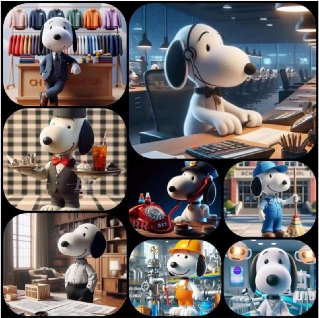 La vita di Snoopy rivisitata puzzle online