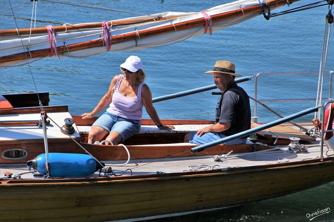 Senior, segling, segelbåt Pussel online