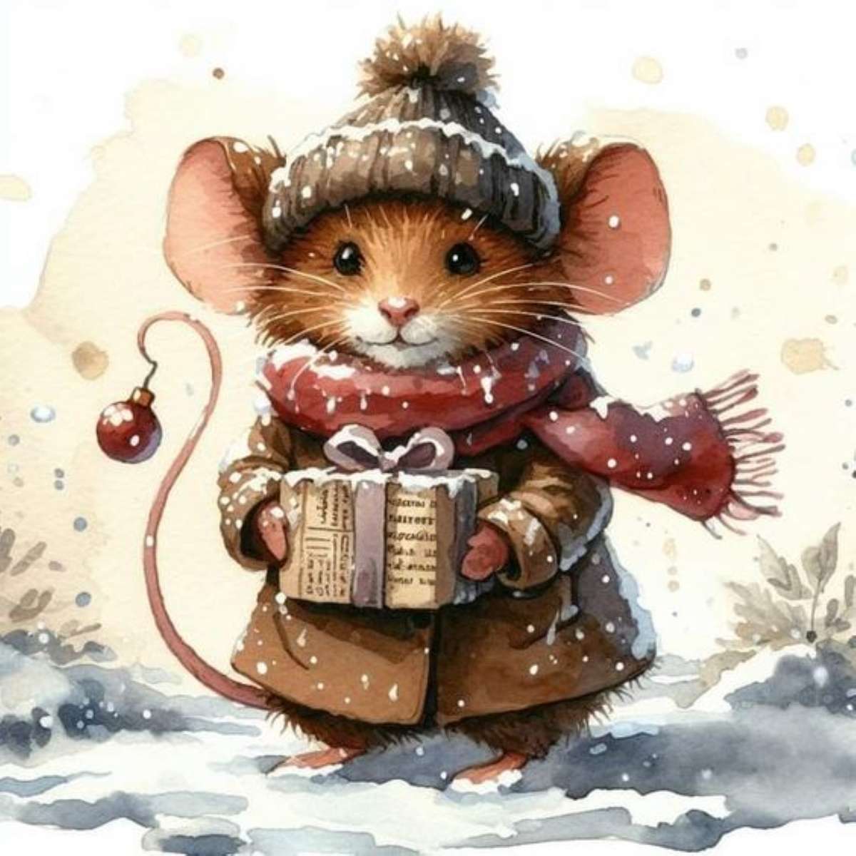 la souris de noël puzzle en ligne