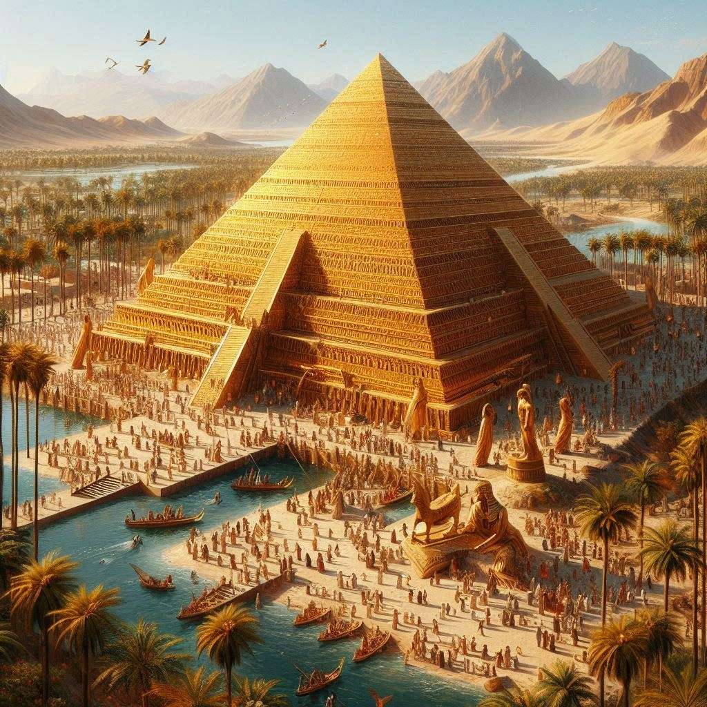 forntida egyptisk pyramid pussel på nätet