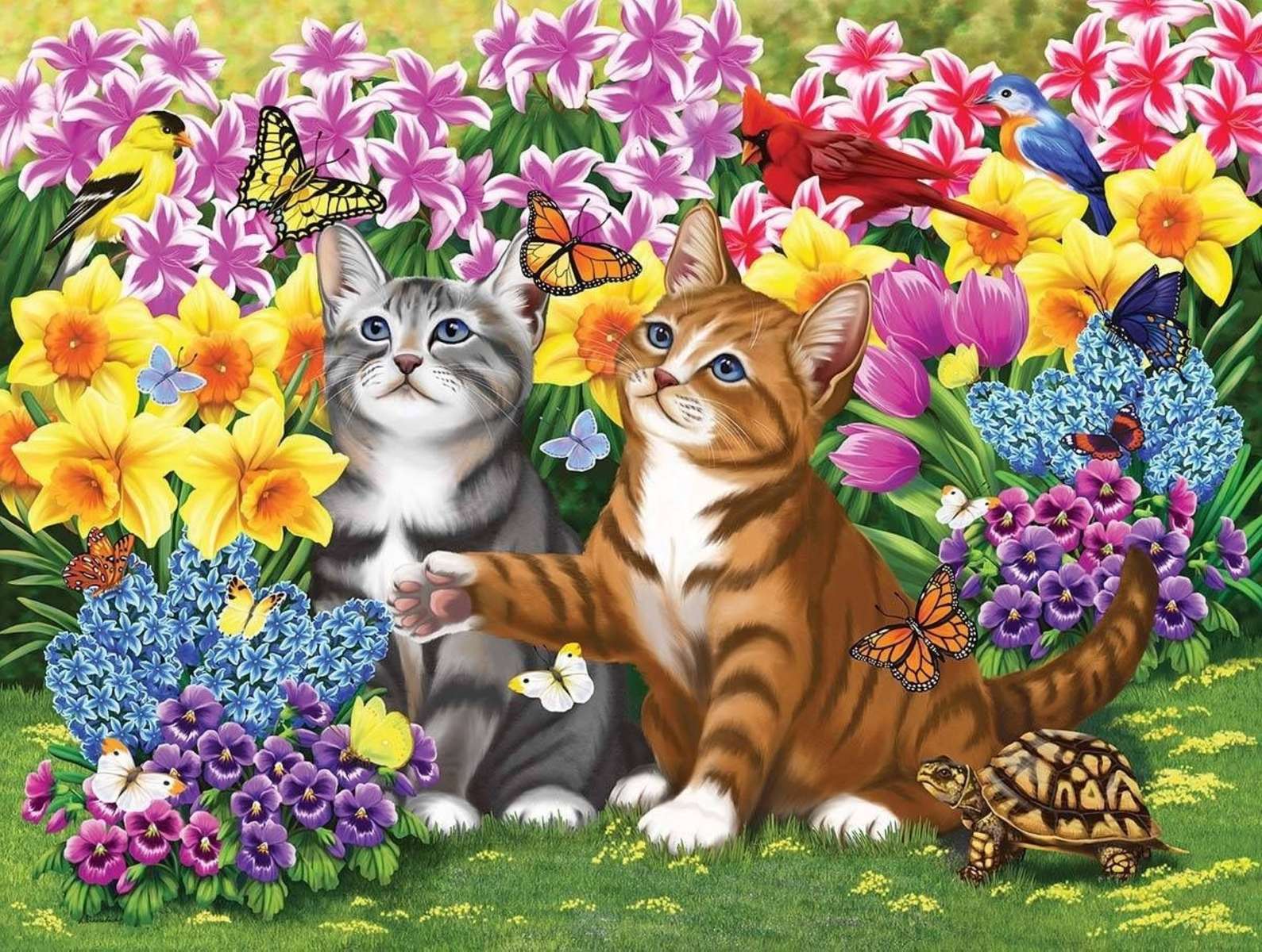 Parmi les fleurs puzzle en ligne