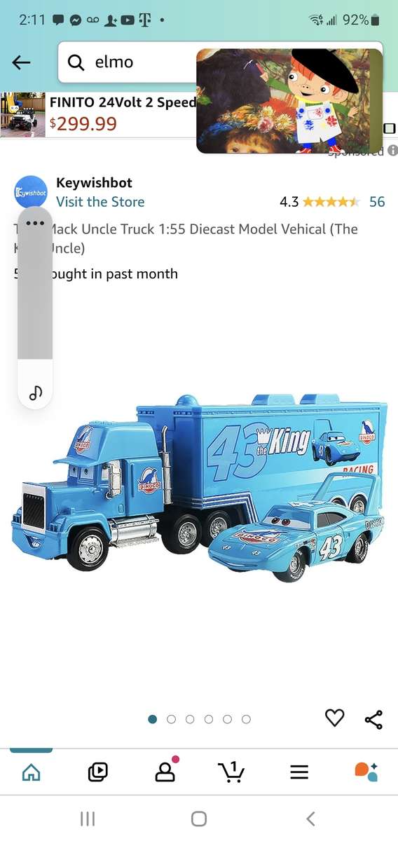 Blue truck from cars puzzle jigsaw puzzle online