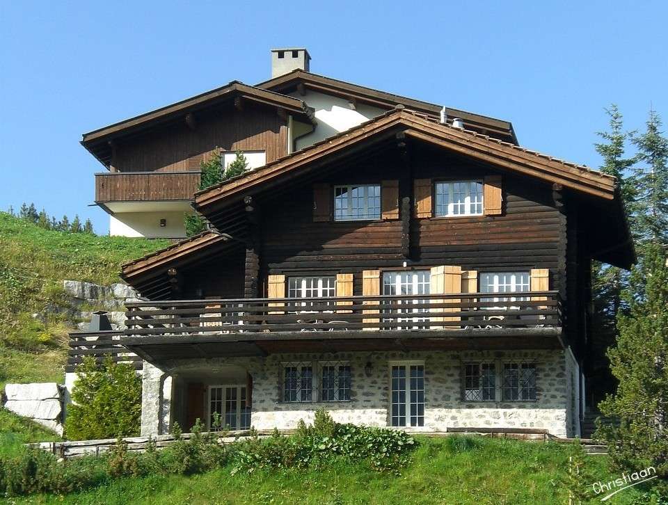 Suiza, Casa en las Montañas. rompecabezas en línea