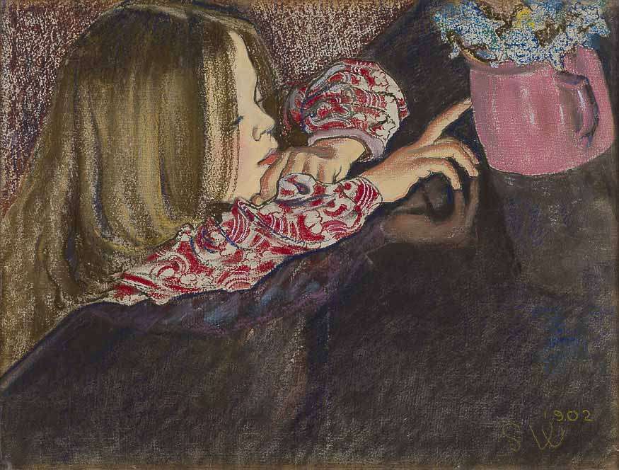 Helenka with Mug, Stanisław Wyspiański online puzzle