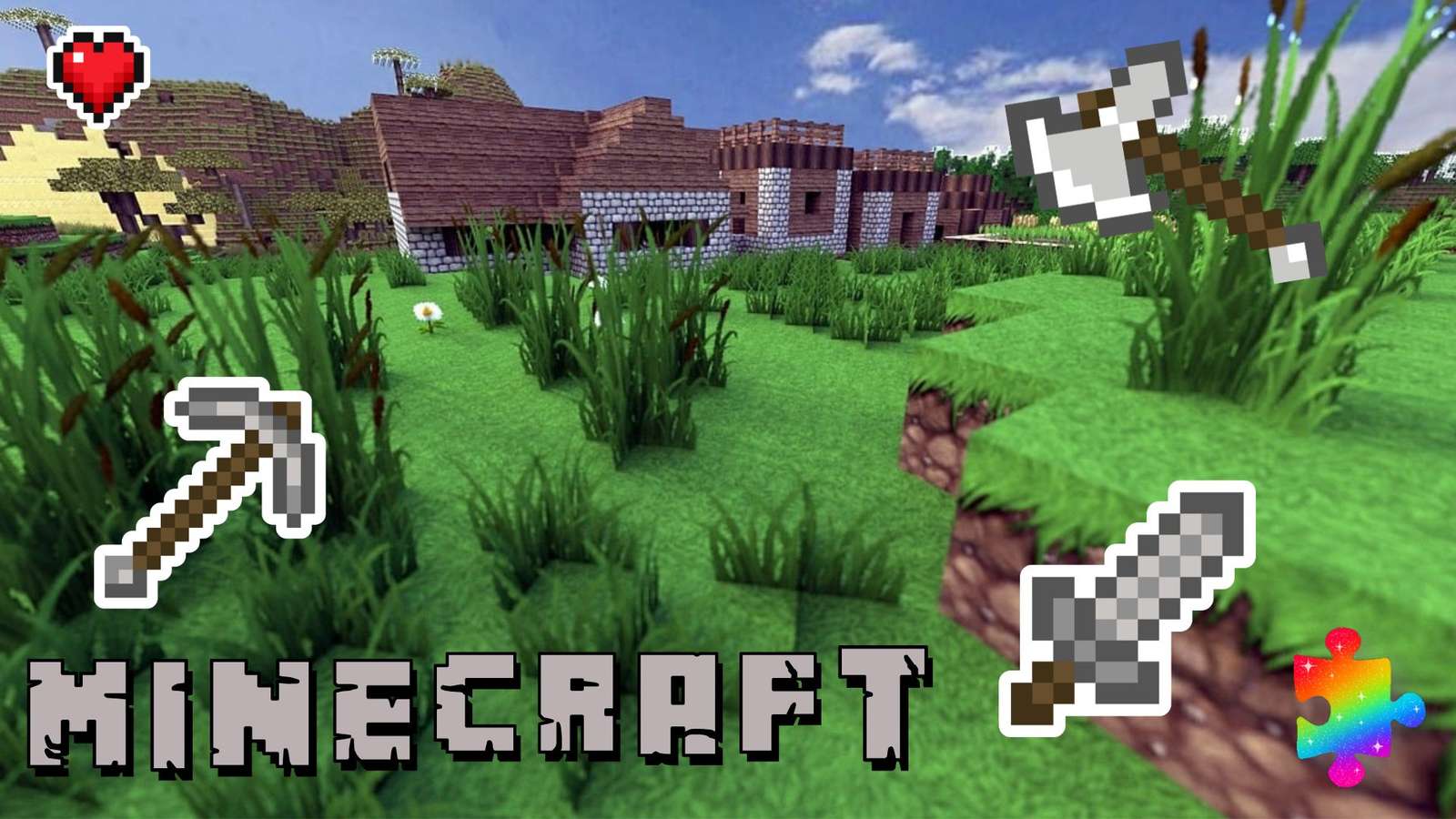 Maison de campagne Minecraft puzzle en ligne