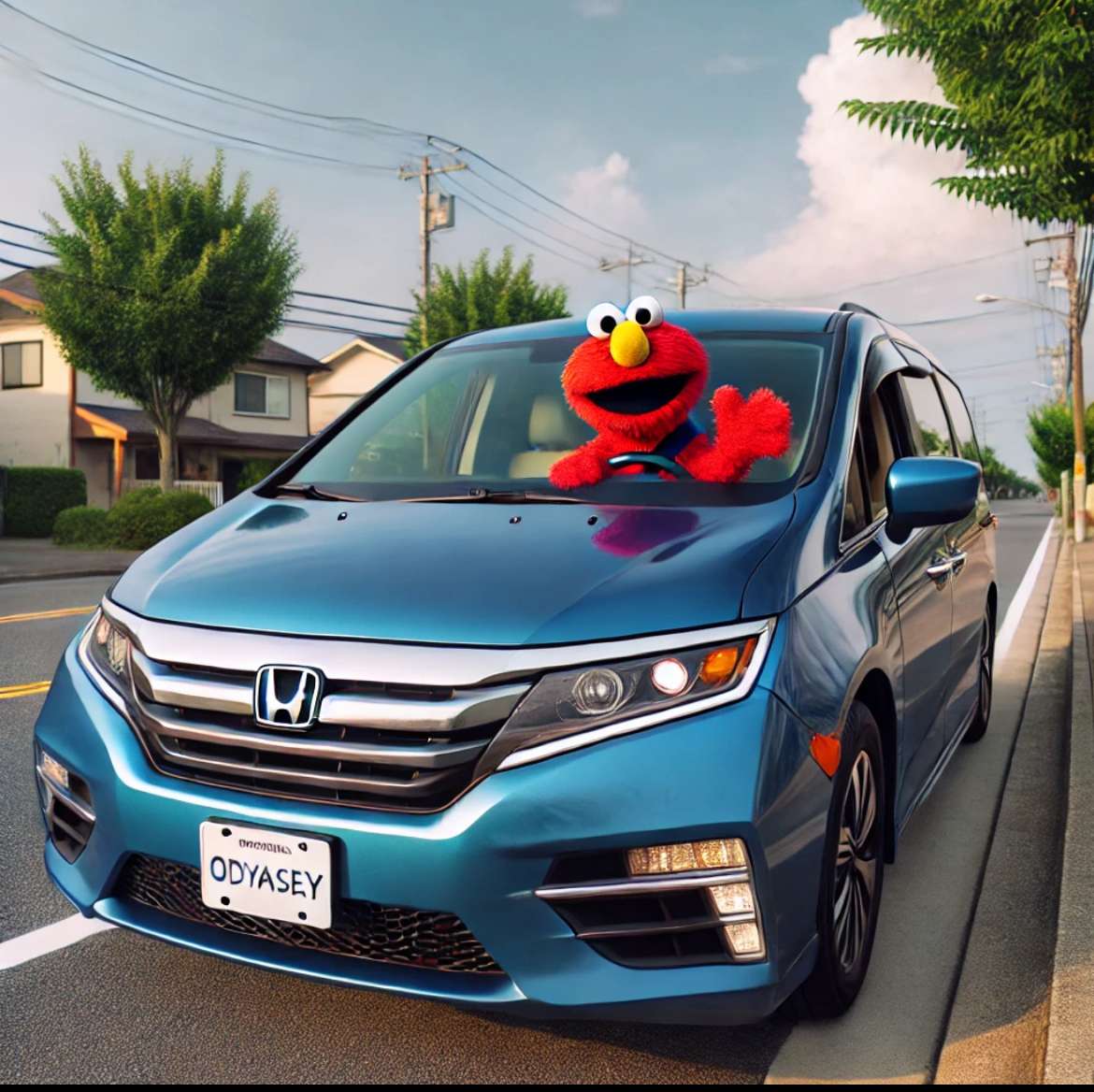 Elmo in einem Honda Puzzlespiel online