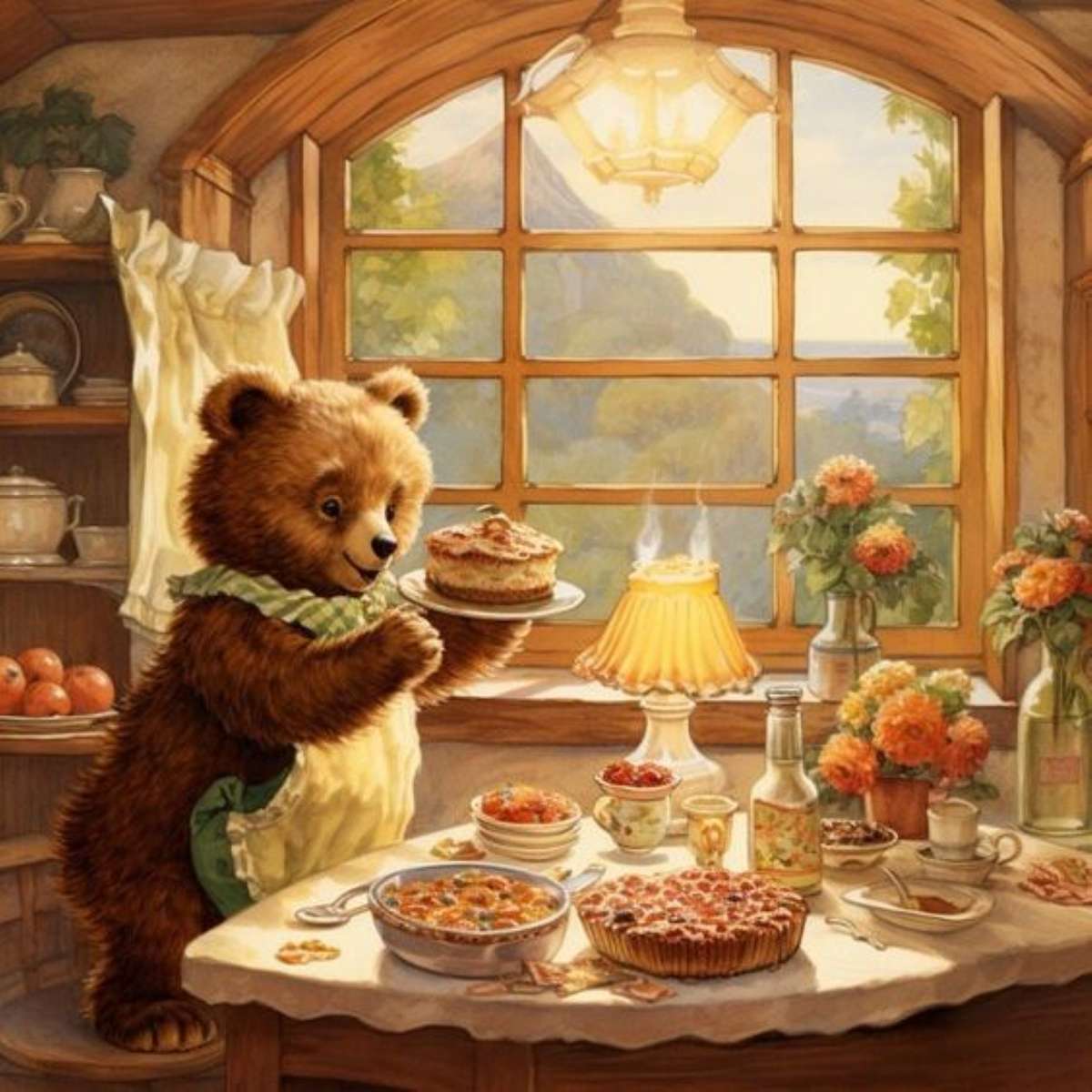 a bear in her kitchen online puzzle