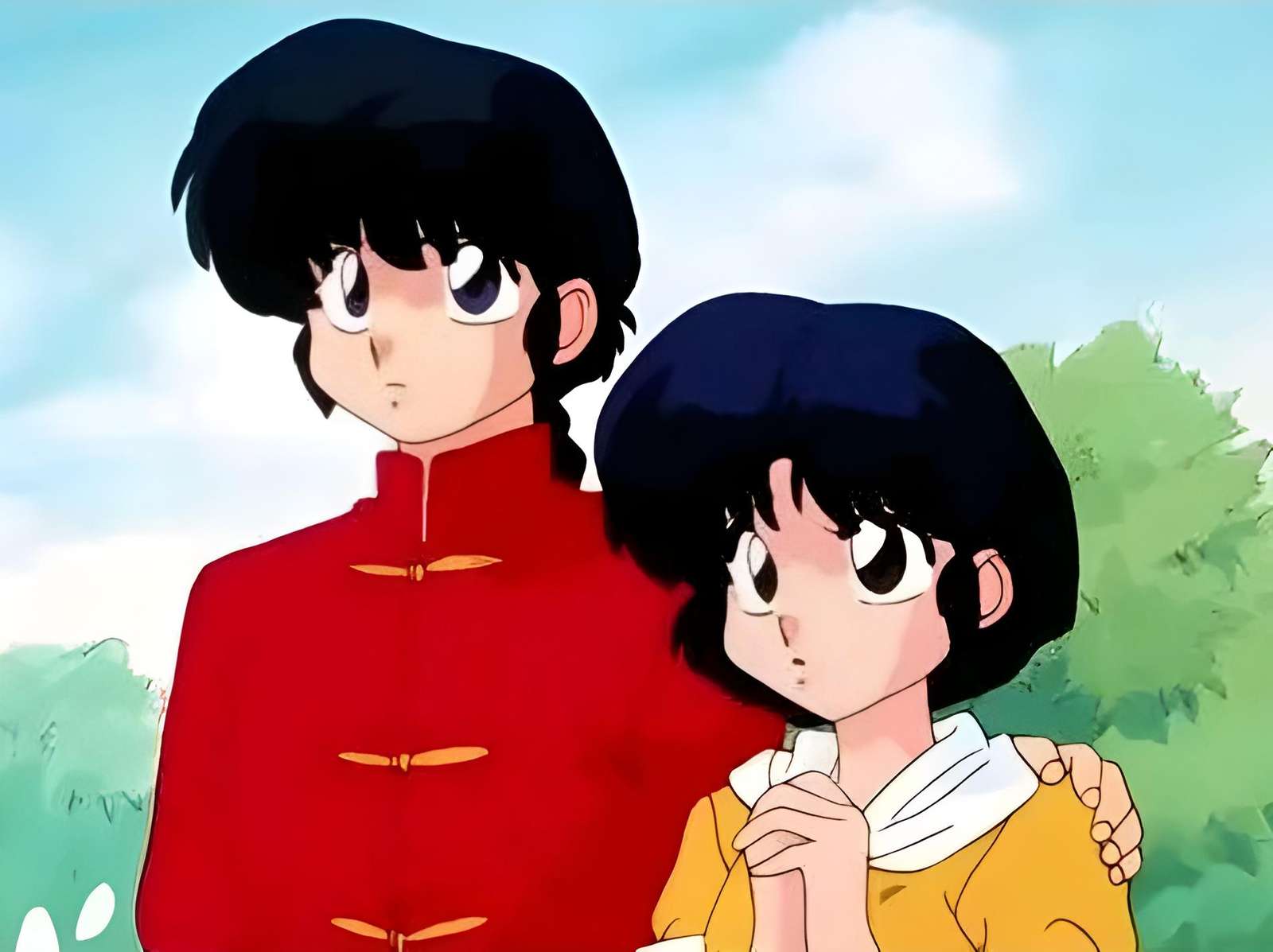 Ranma och Akane. pussel på nätet