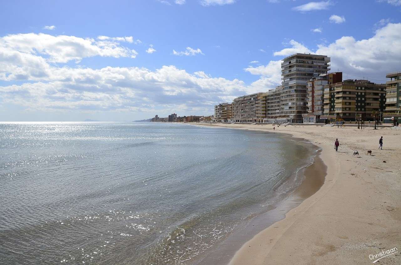 Spiaggia, Valencia, Sulla Costa. puzzle online