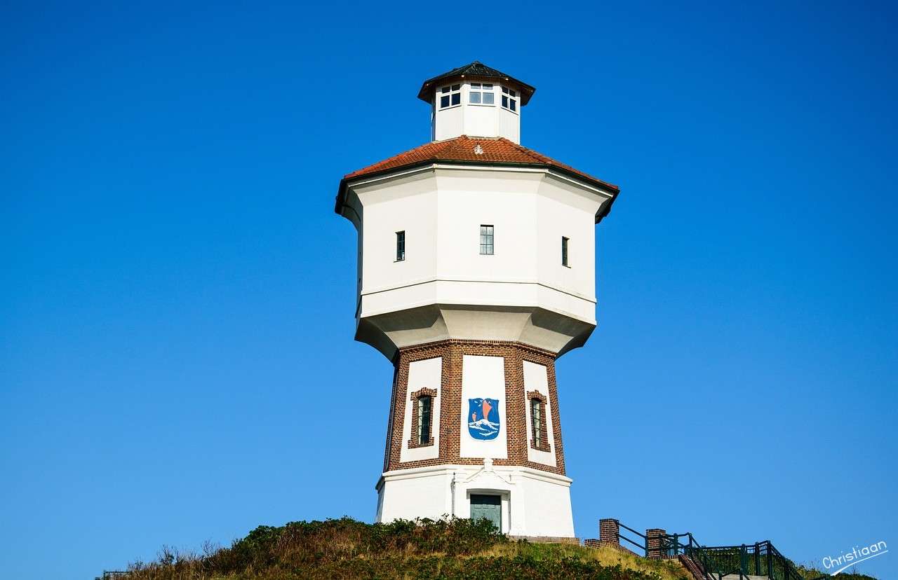 Wasserturm Langeoog, Langoog, Nordsee. Online-Puzzle