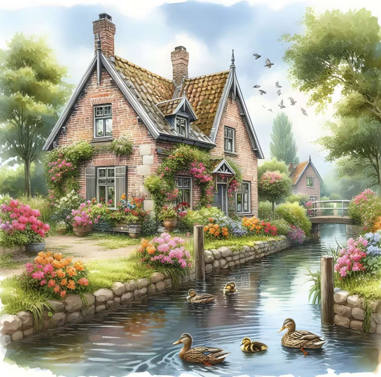 La baignade des canards jigsaw puzzle online