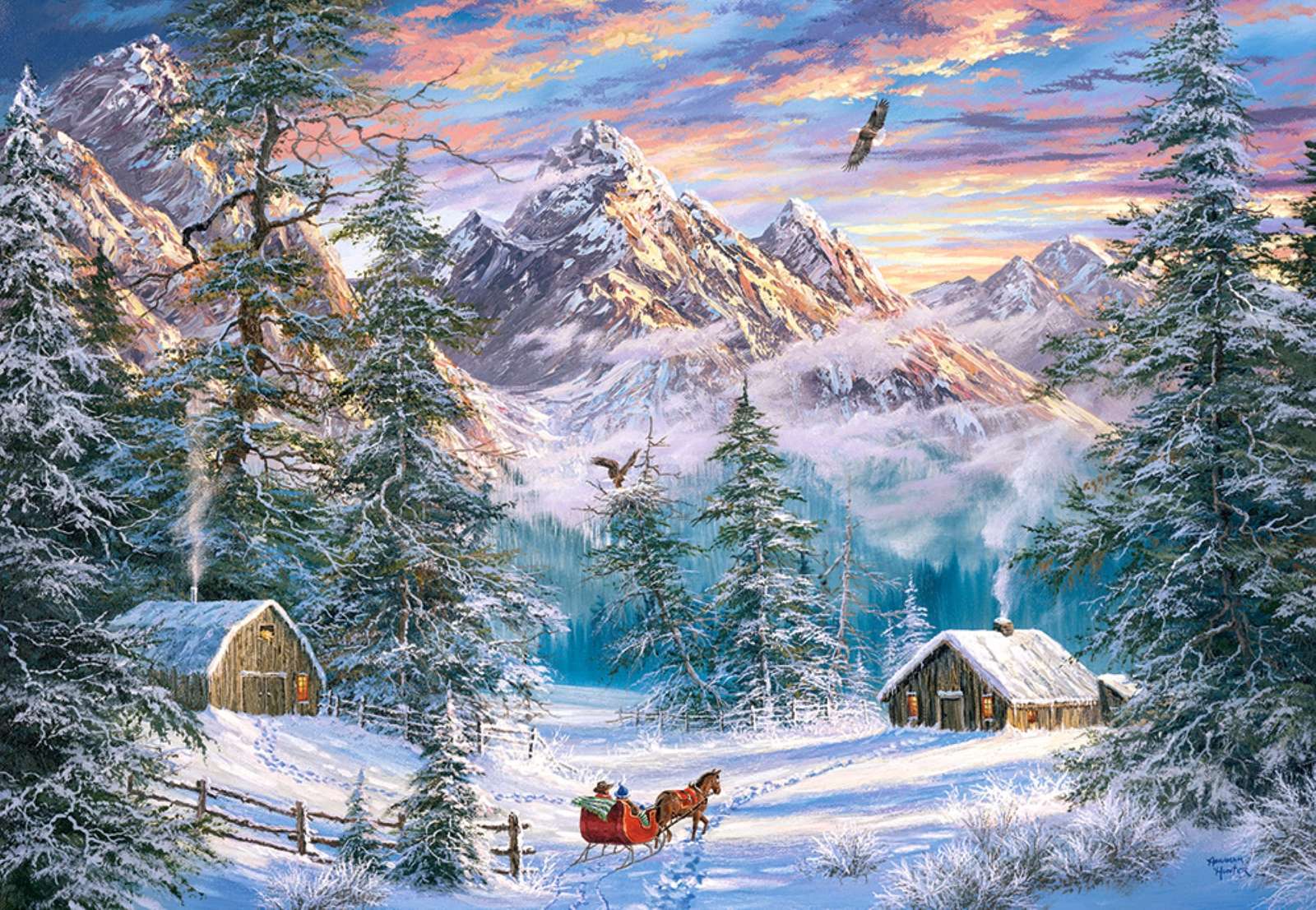 winter in the mountains jigsaw puzzle online