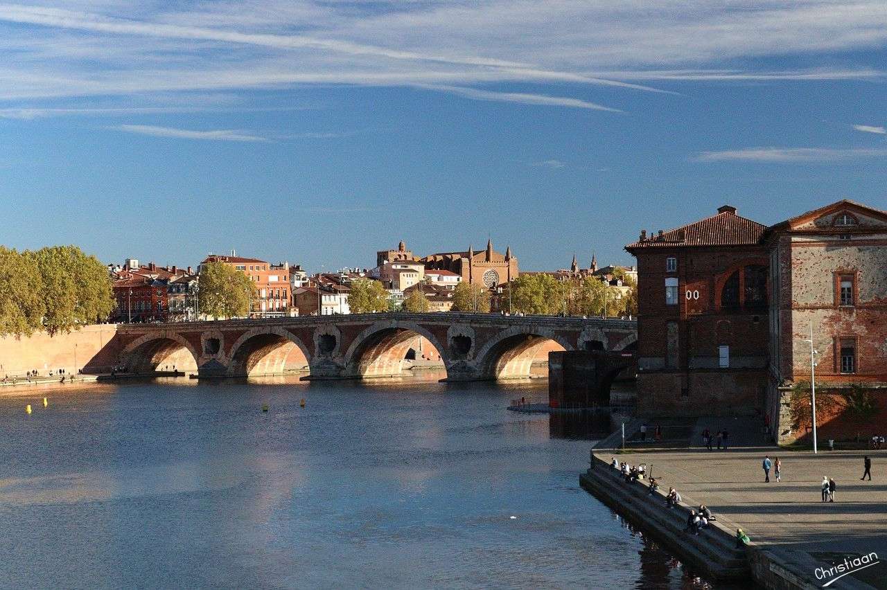 Garona, Toulouse, Puente, Río. rompecabezas en línea