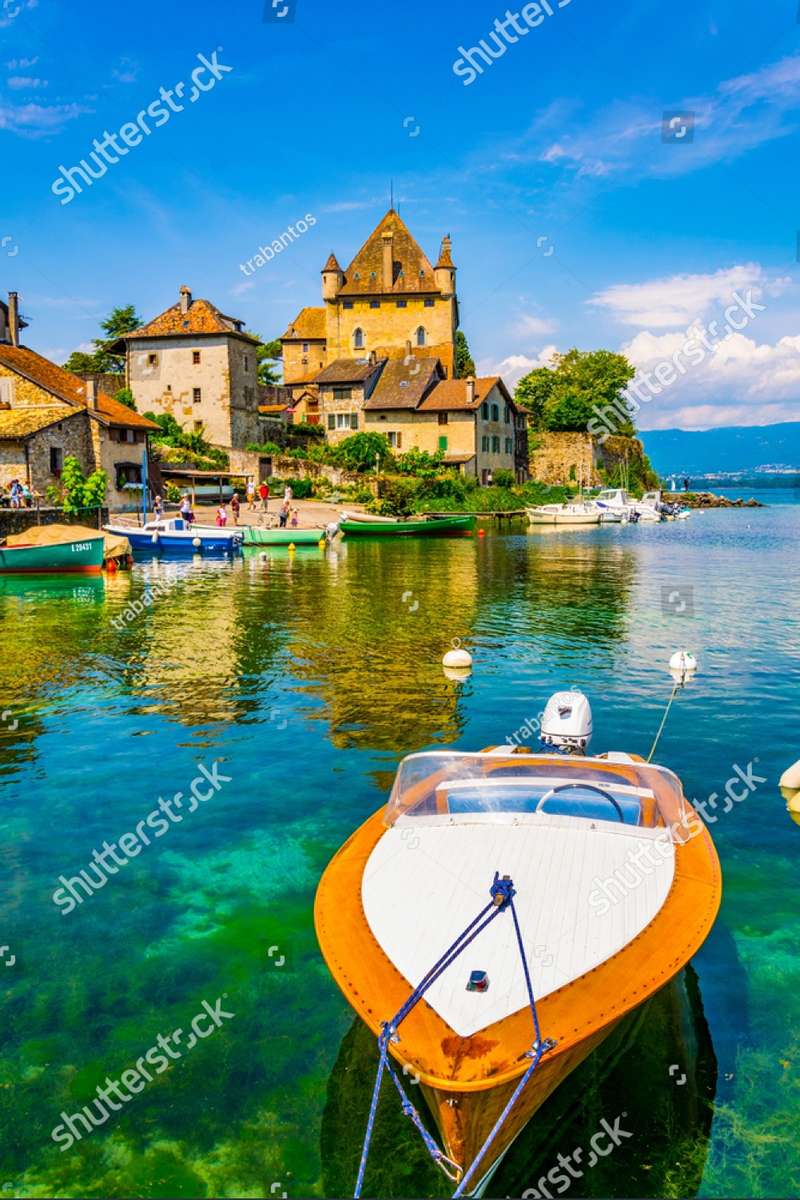 Lacul, Yvoire, Franța jigsaw puzzle online