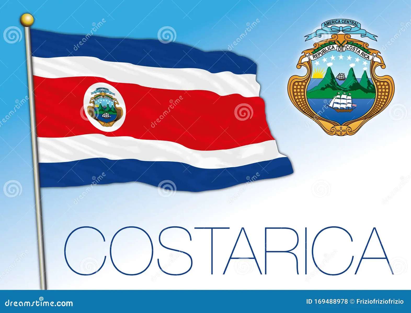 Costa Rica pussel på nätet