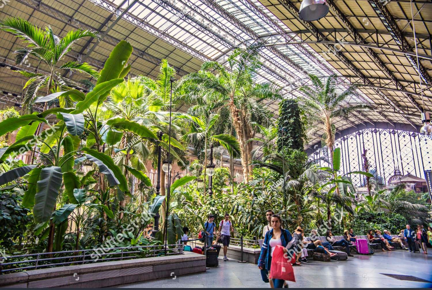 Exuberante vegetación en la estación de tren de Madrid rompecabezas en línea