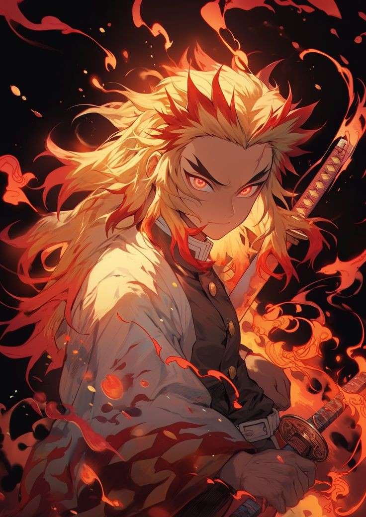 Tueur de démons Rengoku puzzle en ligne