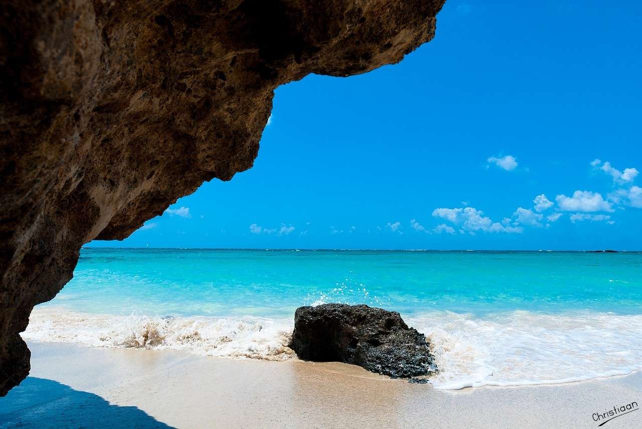 Rocas, El sol, Vacaciones junto al mar rompecabezas en línea