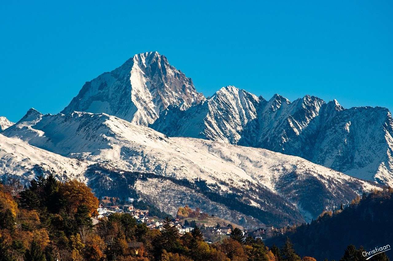 Autunno, Alpi, Montagne, Villaggio puzzle online