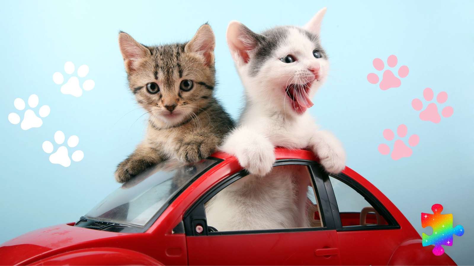 Kitten Riders! παζλ online