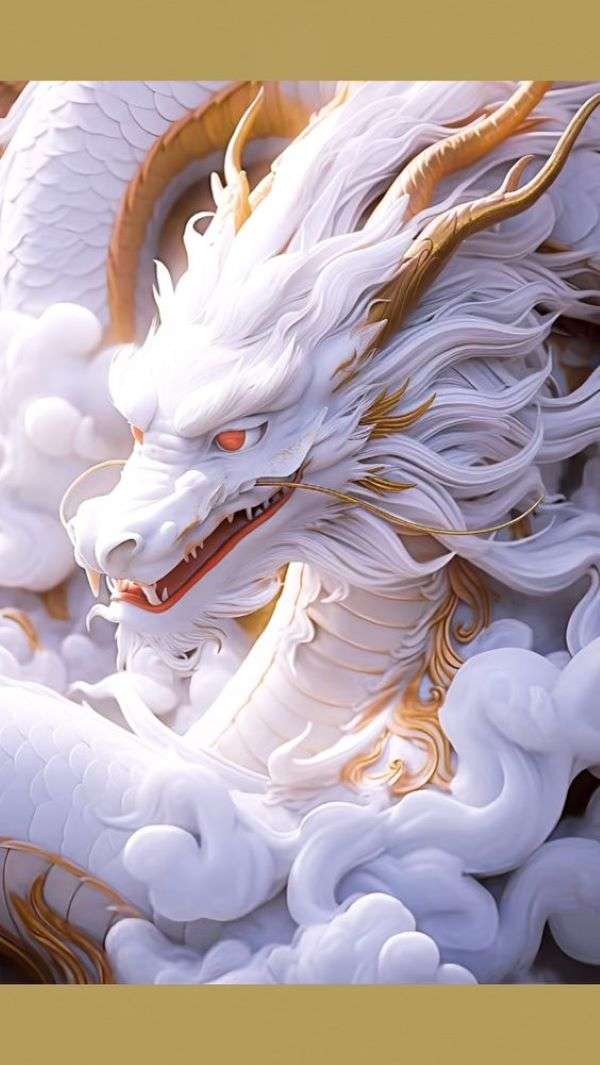 Dragon blanc puzzle en ligne