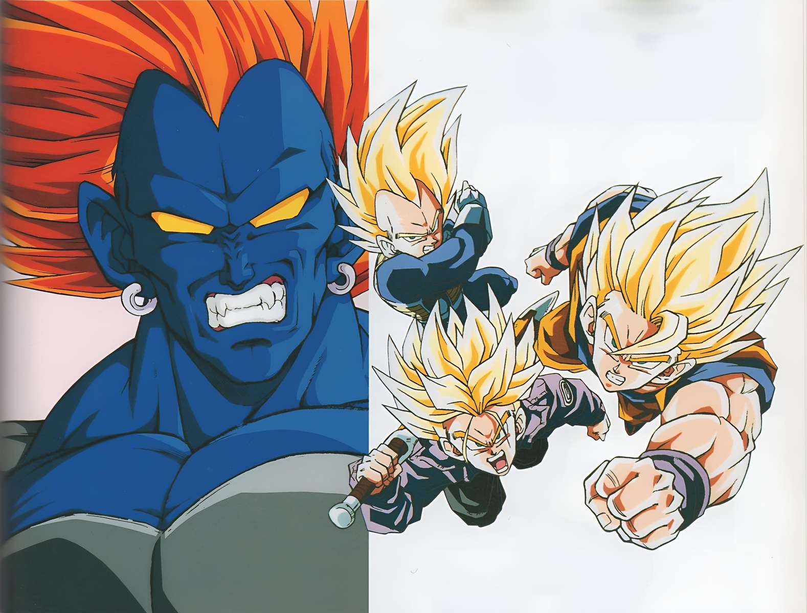 A-13, Végéta, Trunks et Goku. puzzle en ligne